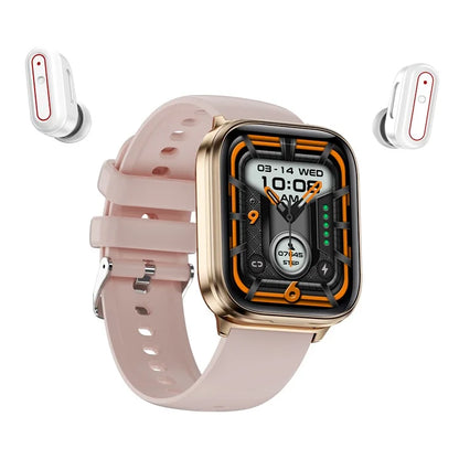 X9 2-in-1 Heart Rate Monitor 1.85 Inch Sports Tracker Smart Watch with TWS Earbuds