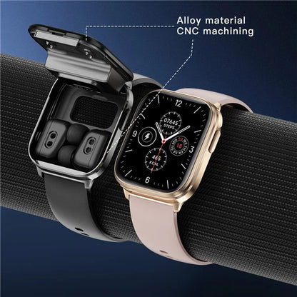 X9 2-in-1 Heart Rate Monitor 1.85 Inch Sports Tracker Smart Watch with TWS Earbuds