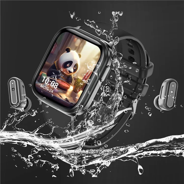 X9 2-in-1 Heart Rate Monitor 1.85 Inch Sports Tracker Smart Watch with TWS Earbuds