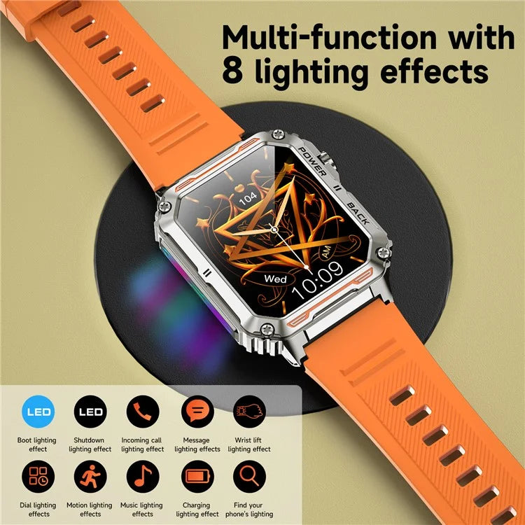 P3 Heart Rate Monitor Bluetooth Call Sports Smart Watch with Colorful Breathing Light