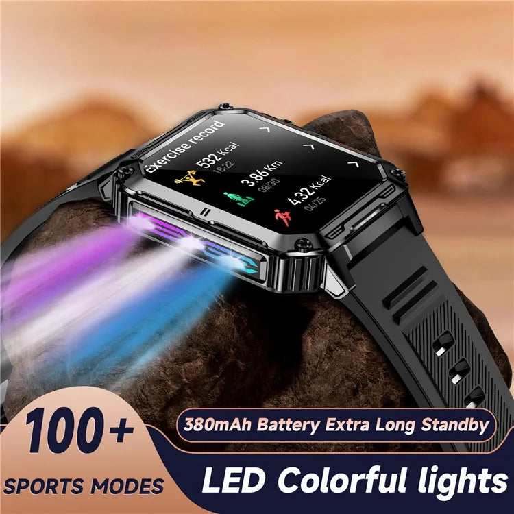 P3 Heart Rate Monitor Bluetooth Call Sports Smart Watch with Colorful Breathing Light