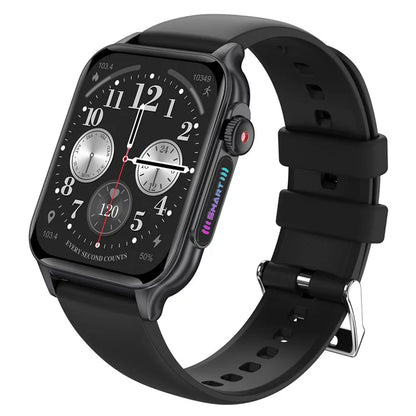P6 Colorful Breathing Light 1.96-inch Square Screen Smart Watch Heart Rate Blood Pressure Monitor