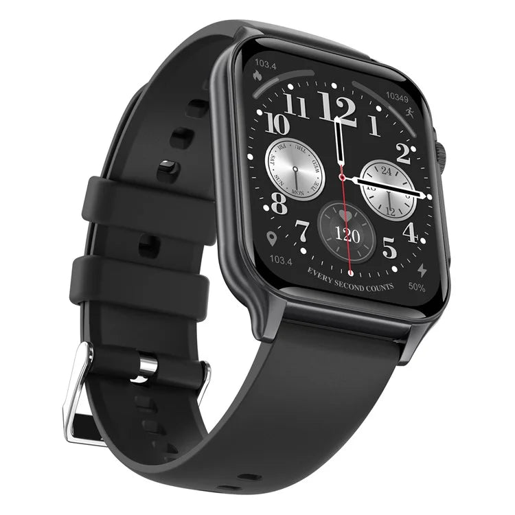 P6 Colorful Breathing Light 1.96-inch Square Screen Smart Watch Heart Rate Blood Pressure Monitor