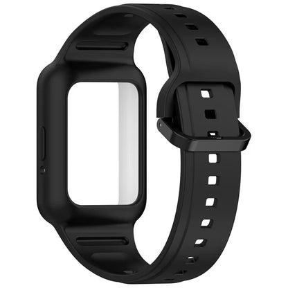 For Samsung Galaxy Fit3 (SM-R390) Watch Strap Integrate Silicone Watch Band with Case