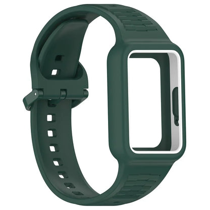For Samsung Galaxy Fit3 (SM-R390) Watch Strap Integrate Silicone Watch Band with Case
