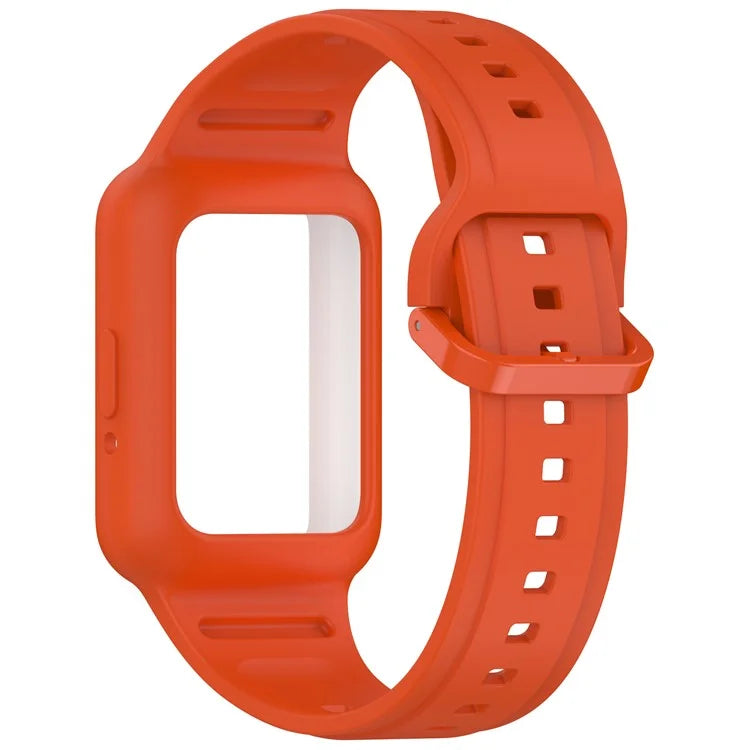 For Samsung Galaxy Fit3 (SM-R390) Watch Strap Integrate Silicone Watch Band with Case