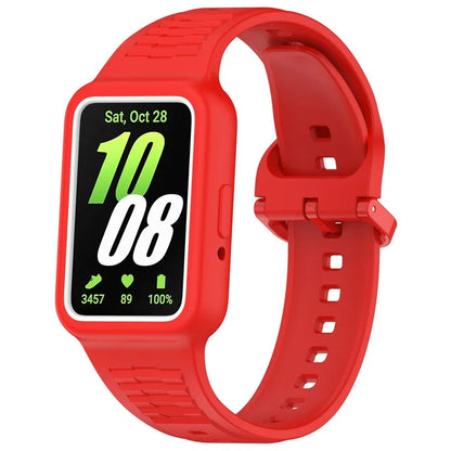 For Samsung Galaxy Fit3 (SM-R390) Watch Strap Integrate Silicone Watch Band with Case