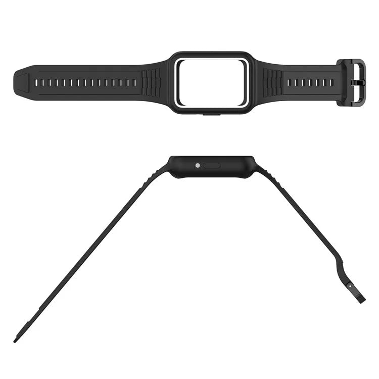 For Samsung Galaxy Fit3 (SM-R390) Watch Strap Integrate Silicone Watch Band with Case