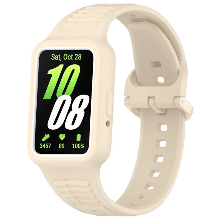 For Samsung Galaxy Fit3 (SM-R390) Watch Strap Integrate Silicone Watch Band with Case