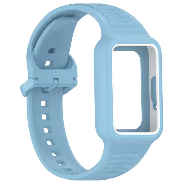 For Samsung Galaxy Fit3 (SM-R390) Watch Strap Integrate Silicone Watch Band with Case