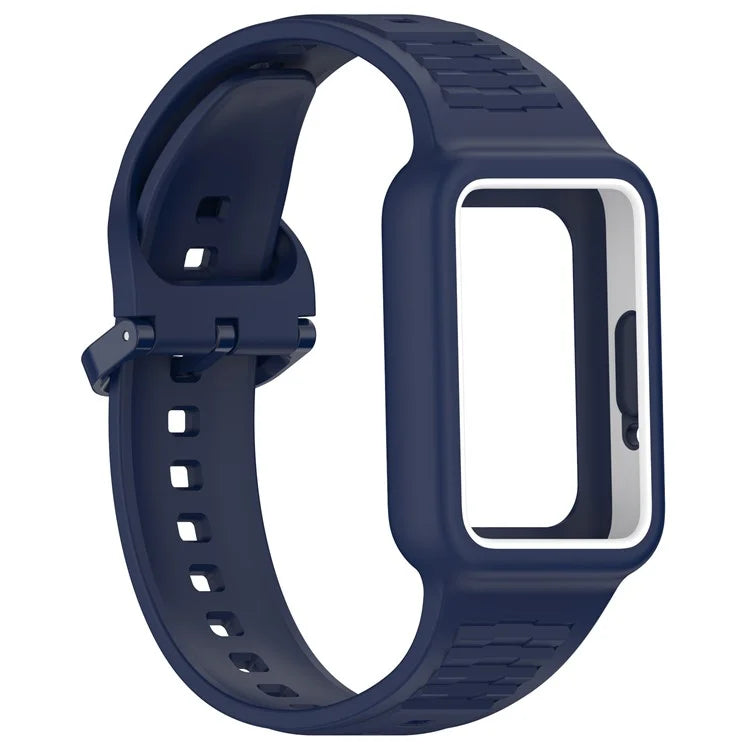 For Samsung Galaxy Fit3 (SM-R390) Watch Strap Integrate Silicone Watch Band with Case