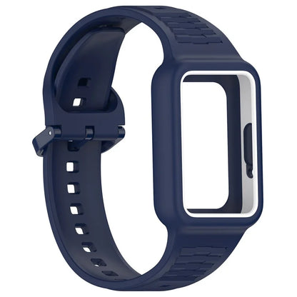 For Samsung Galaxy Fit3 (SM-R390) Watch Strap Integrate Silicone Watch Band with Case