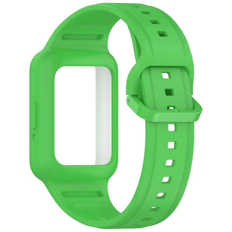 For Samsung Galaxy Fit3 (SM-R390) Watch Strap Integrate Silicone Watch Band with Case
