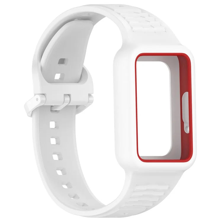 For Honor Band 9 Silicone Watch Band Wrist Strap with Watch Case