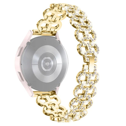 For Garmin Vivomove 3 / GarminMove 3 Rhinestones Decor Gourd Shape Watch Band Alloy Strap