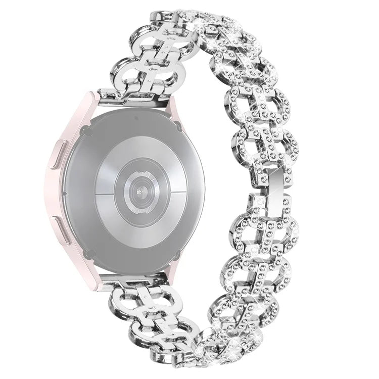 For Huami Amazfit Bip 1S Gourd Shape Watch Band Rhinestones Decor Alloy Strap