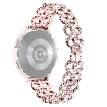 For Honor MagicWatch 2 42mm Rhinestones Decor Watch Strap Fashionable Gourd Shape Alloy Band