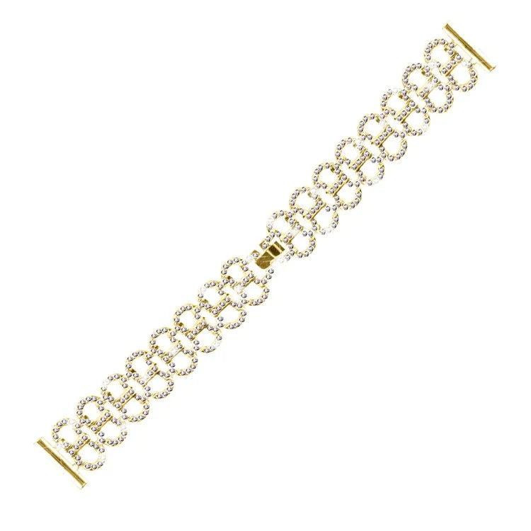 For Garmin Approach S40 / Forerunner 158 Rhinestones Decor Gourd Shape Alloy Watch Band