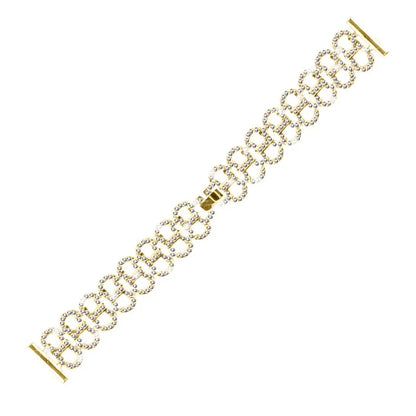 For Garmin Approach S40 / Forerunner 158 Rhinestones Decor Gourd Shape Alloy Watch Band