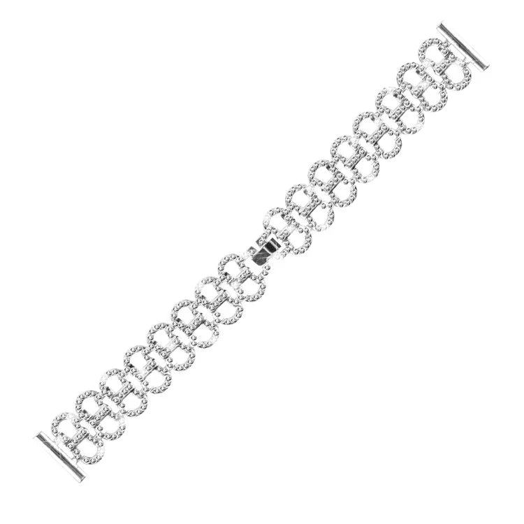 For Garmin Vivomove Sport / Venu 2 Plus Stylish Watch Strap Rhinestone Gourd Design Alloy Band