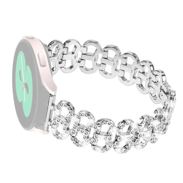 For Garmin Forerunner 245 / 245 Music Alloy Wrist Strap Gourd Shape Design Smartwatch Band