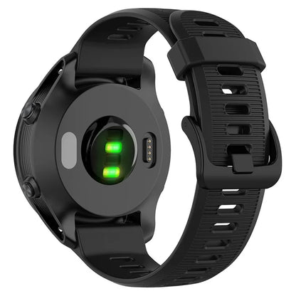 For Garmin Forerunner 945 / 935 Replacement Wrist Band Steel Buckle Textured Silicone Watch Strap
