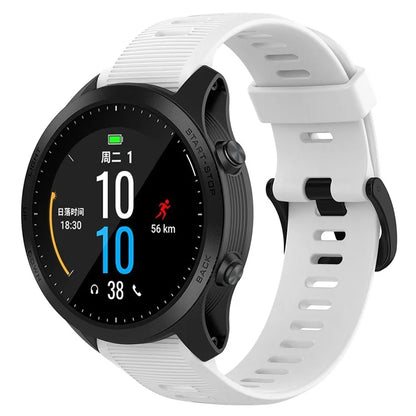 For Garmin Forerunner 945 / 935 Replacement Wrist Band Steel Buckle Textured Silicone Watch Strap