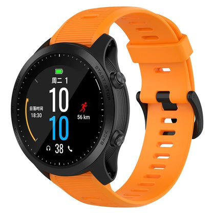 For Garmin Forerunner 945 / 935 Replacement Wrist Band Steel Buckle Textured Silicone Watch Strap