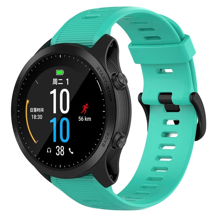 For Garmin Forerunner 945 / 935 Replacement Wrist Band Steel Buckle Textured Silicone Watch Strap
