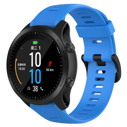 For Garmin Forerunner 945 / 935 Replacement Wrist Band Steel Buckle Textured Silicone Watch Strap
