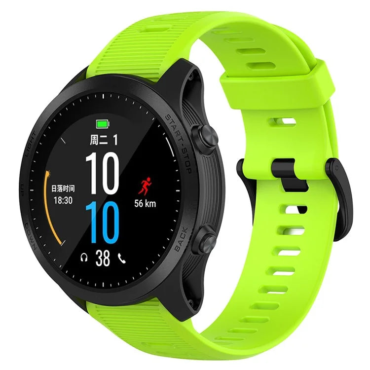 For Garmin Forerunner 945 / 935 Replacement Wrist Band Steel Buckle Textured Silicone Watch Strap