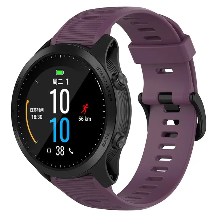 For Garmin Forerunner 945 / 935 Replacement Wrist Band Steel Buckle Textured Silicone Watch Strap