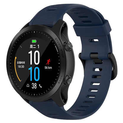 For Garmin Forerunner 945 / 935 Replacement Wrist Band Steel Buckle Textured Silicone Watch Strap