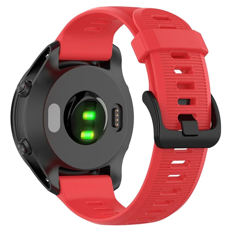 For Garmin Forerunner 945 / 935 Replacement Wrist Band Steel Buckle Textured Silicone Watch Strap