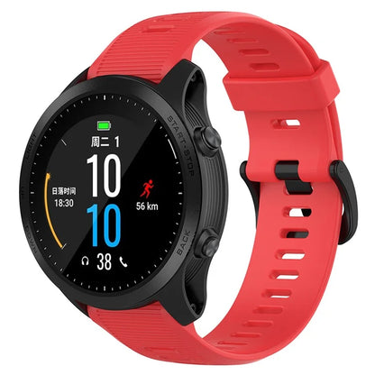 For Garmin Forerunner 945 / 935 Replacement Wrist Band Steel Buckle Textured Silicone Watch Strap