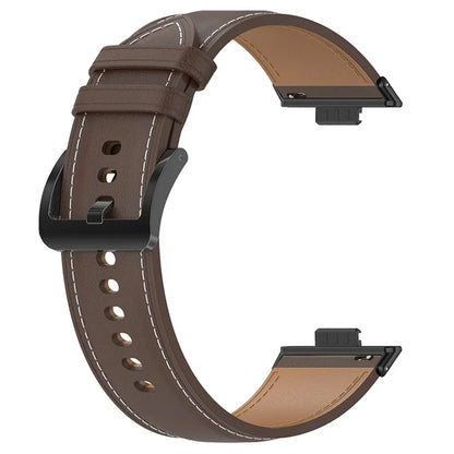 For Huawei Watch Fit 3 Watch Strap Genuine Cow Leather Adjustable Wrist Band