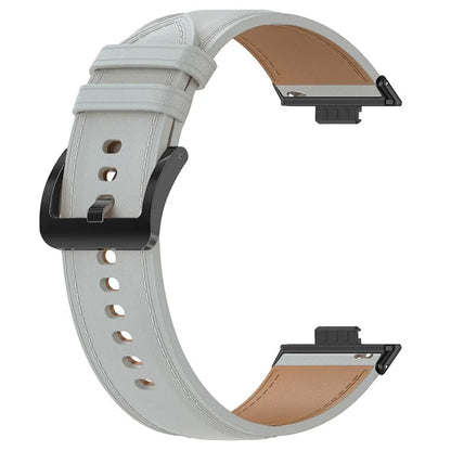 For Huawei Watch Fit 3 Watch Strap Genuine Cow Leather Adjustable Wrist Band