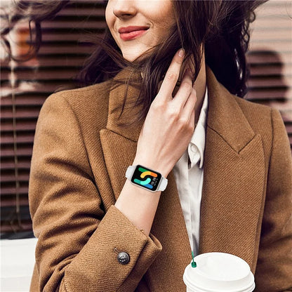 Smooth PU Leather Watch Strap for Samsung Galaxy Fit3 SM-R390 Wrist Bracelet Band