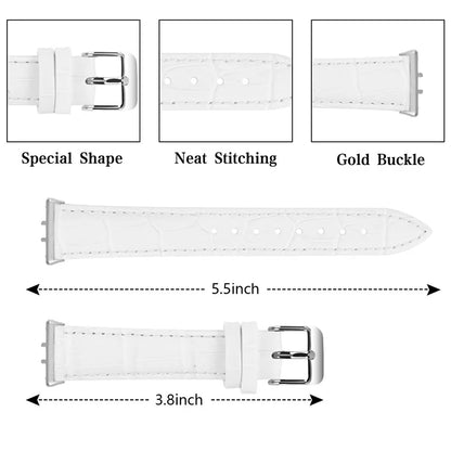 Smooth PU Leather Watch Strap for Samsung Galaxy Fit3 SM-R390 Wrist Bracelet Band