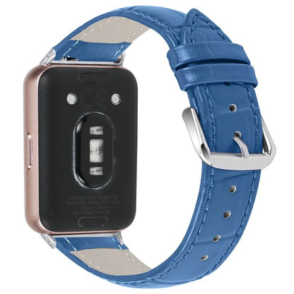 Smooth PU Leather Watch Strap for Samsung Galaxy Fit3 SM-R390 Wrist Bracelet Band
