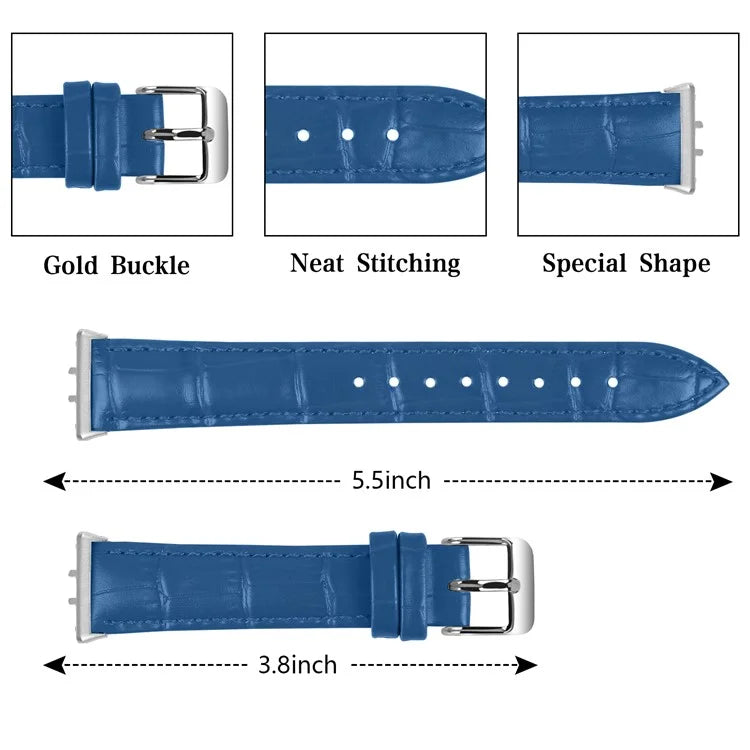 Smooth PU Leather Watch Strap for Samsung Galaxy Fit3 SM-R390 Wrist Bracelet Band