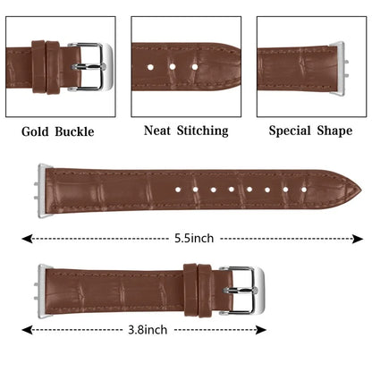 Smooth PU Leather Watch Strap for Samsung Galaxy Fit3 SM-R390 Wrist Bracelet Band
