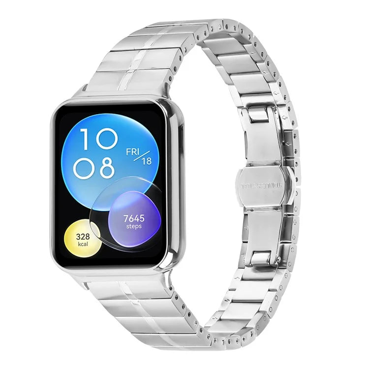 For Xiaomi Redmi Watch 4 Line Design Stainless Steel Strap Replacement Wrist Band