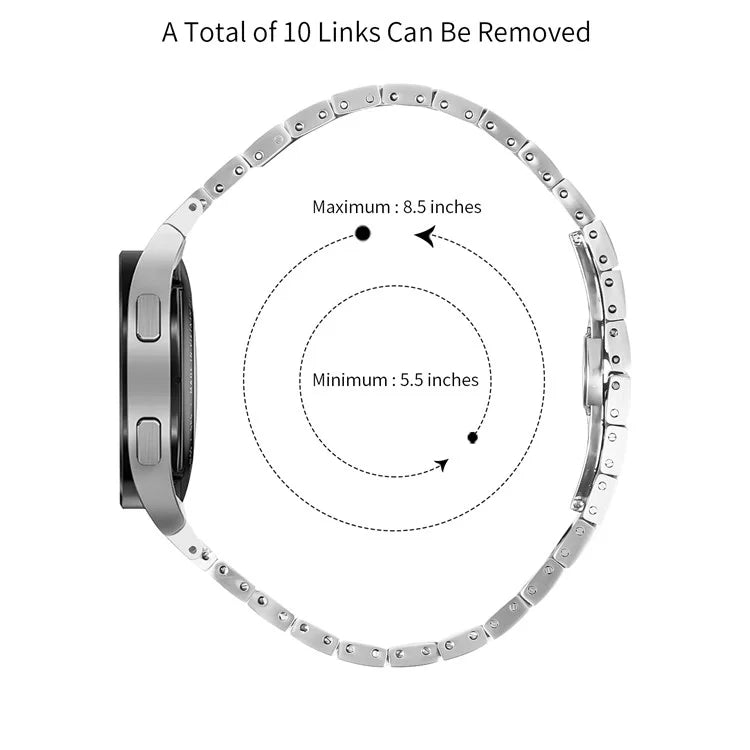 For Samsung Galaxy Watch FE 40mm / Watch4 / Watch5 40 / 42 / 44 / 46mm Replacement Strap Stainless Steel Wrist Band