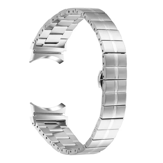 For Samsung Galaxy Watch6 40mm 44mm / Watch6 Classic 43mm 47mm Stainless Steel Strap Line Design Replacement Wrist Band