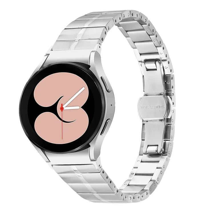 For Samsung Galaxy Watch6 40mm 44mm / Watch6 Classic 43mm 47mm Stainless Steel Strap Line Design Replacement Wrist Band