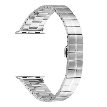 For Apple Watch Ultra 2 Ultra 49mm  /  Series 9 8 7 45mm  /  6 5 4 SE (2022) SE (2023) SE 44mm  /  3 2 1 42mm Stainless Steel Strap