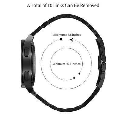 For Garmin vivomove Trend / Venu Sq 2 Stainless Steel Watch Strap Replacement Wrist Band+Silver