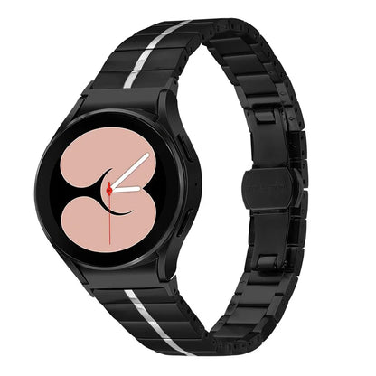 For Samsung Galaxy Watch6 40mm / 44mm / Watch6 Classic 43mm / 47mm Stainless Steel Strap with Quick Release Connector+Silver