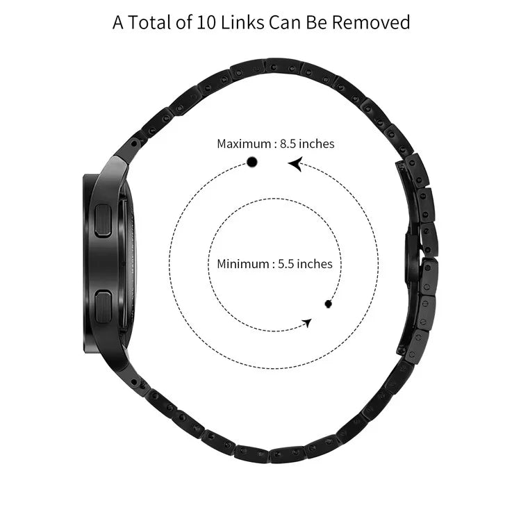 For Samsung Galaxy Watch FE 40mm / Watch4 40mm 44mm / Watch 5 40mm 44mm Stainless Steel Watch Strap Wrist Band